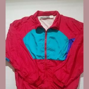 Vtg 80s Colorblock Windbreaker Longstreet Missy Meduim